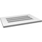 Ekena Millwork Vertical Surface Mount PVC Gable Vent: Functional, w/ 3-1/2"W x 1"P Standard Frame, 24"W x 16"H GVPVE24X1601SF - alternate 2